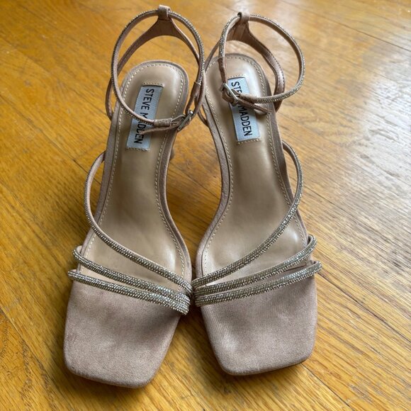Steve Madden Strappy Sparkly Heel - Size 6.5 Women - Picture 1 of 12